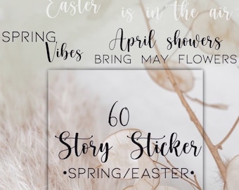 60 Story Sticker Primavera - Pascua, Primavera, Pascua, Instagram, Tiktok, notas buenas, Letras,