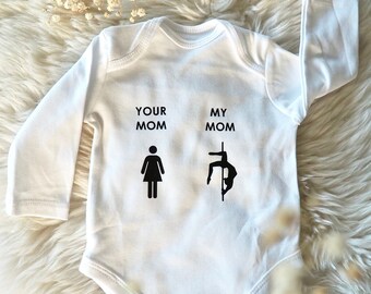 Body de bebé de algodón orgánico de manga larga y corta para pole dance/pole fitness, talla 68, regalos para bebés | talla 56 | ropa de bebé | regalos para bebés, pole sport