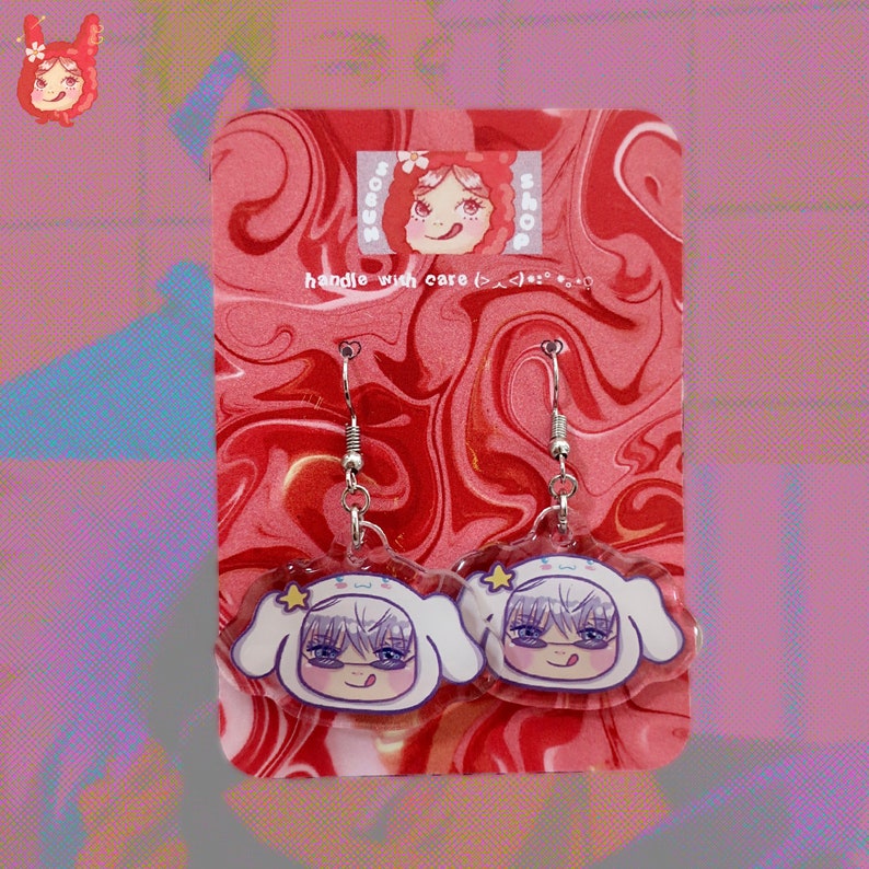JJK Earrings Gojomoroll & Pompomnanami Anime Charm Earrings Etsy