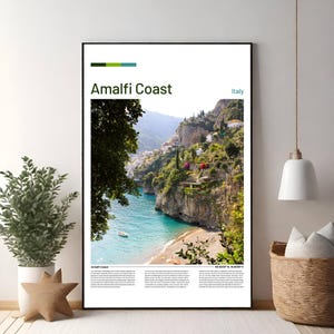 Amalfi Coast Travel Wall Art, World Travel Prints, Digital Art, Aesthetic Room Decor Cities, Posters Landscape Prints, Travel Prints
