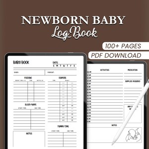 新生児ログブック、PDF プランナー、2024、2025 プランナー、彼へのギフト、彼女へのギフト、デジタル ダウンロード