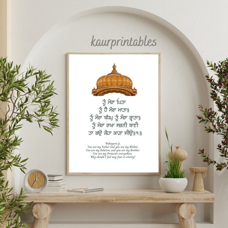 Tu Mera Pita Tu Hai Mera Mata Gurbani Quote With Meaning in English