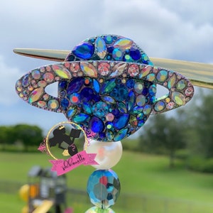 Bobine de badge, badge avec strass, badge rétractable, carte d'identité de travail, badge d'infirmière, cadeau de collègue, porte-pièce d'identité, badge d'identification d'enseignant, badge Je viens de Saturne