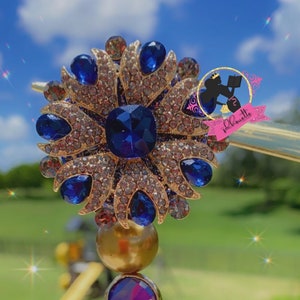 Bobine de badge, badge personnalisé, bobine de badge strass, badge rétractable, carte d'identité de travail, insigne d'infirmière, carte d'identité d'enseignant, cadeau de collègue, bleu océan Bling
