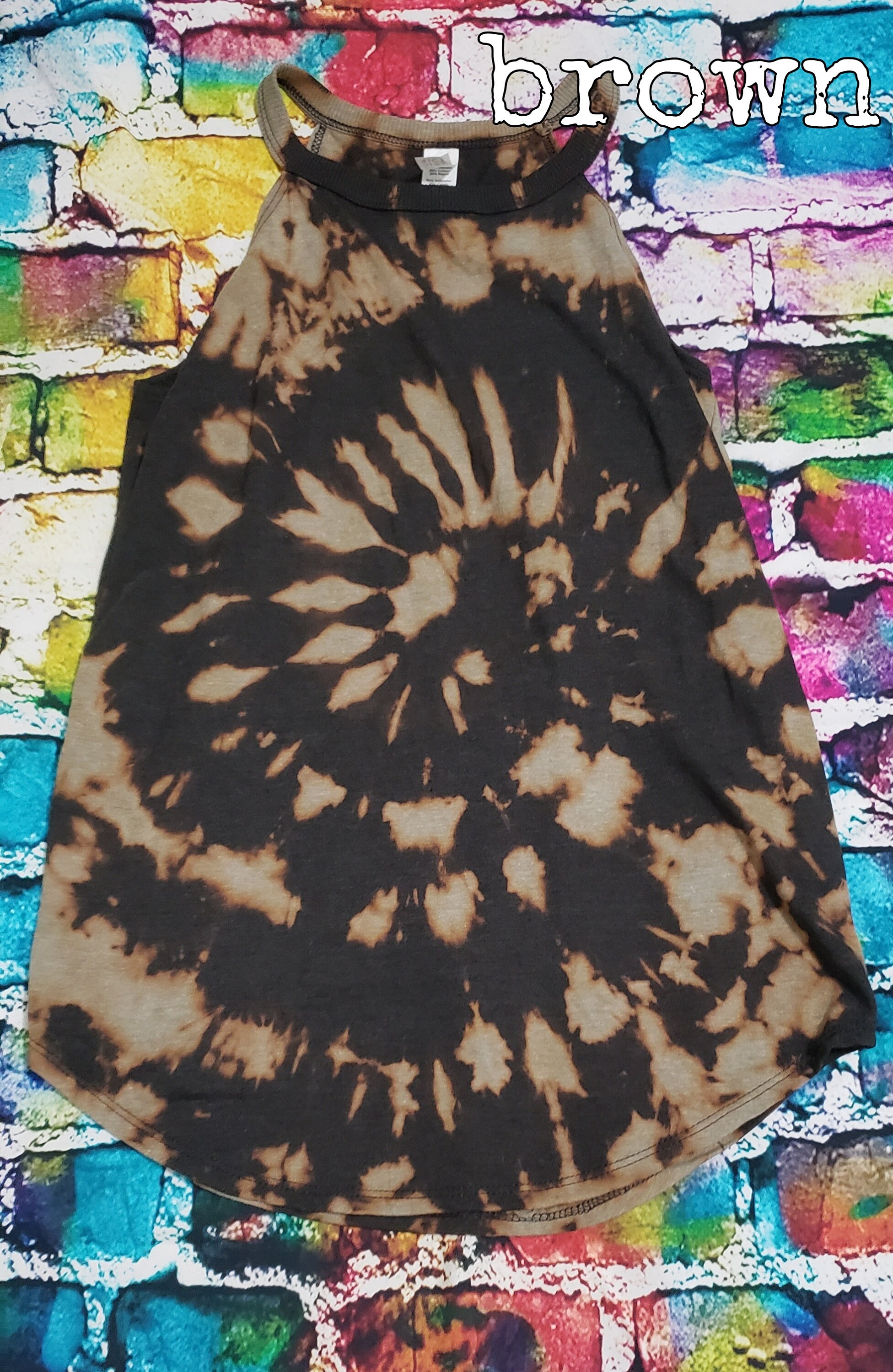 Funky Reverse Tie Dye Rocker Tank - Etsy