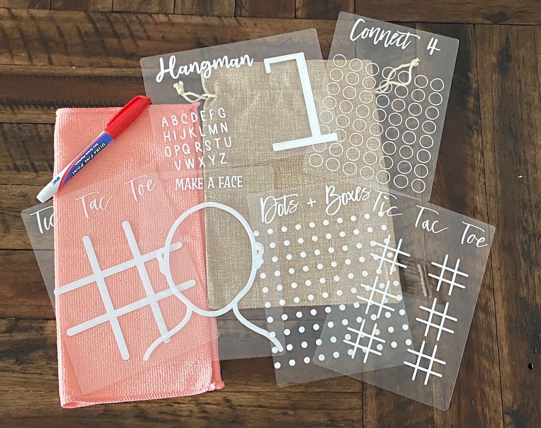 Bundle of 5 Dry Erase Travel Games Etsy