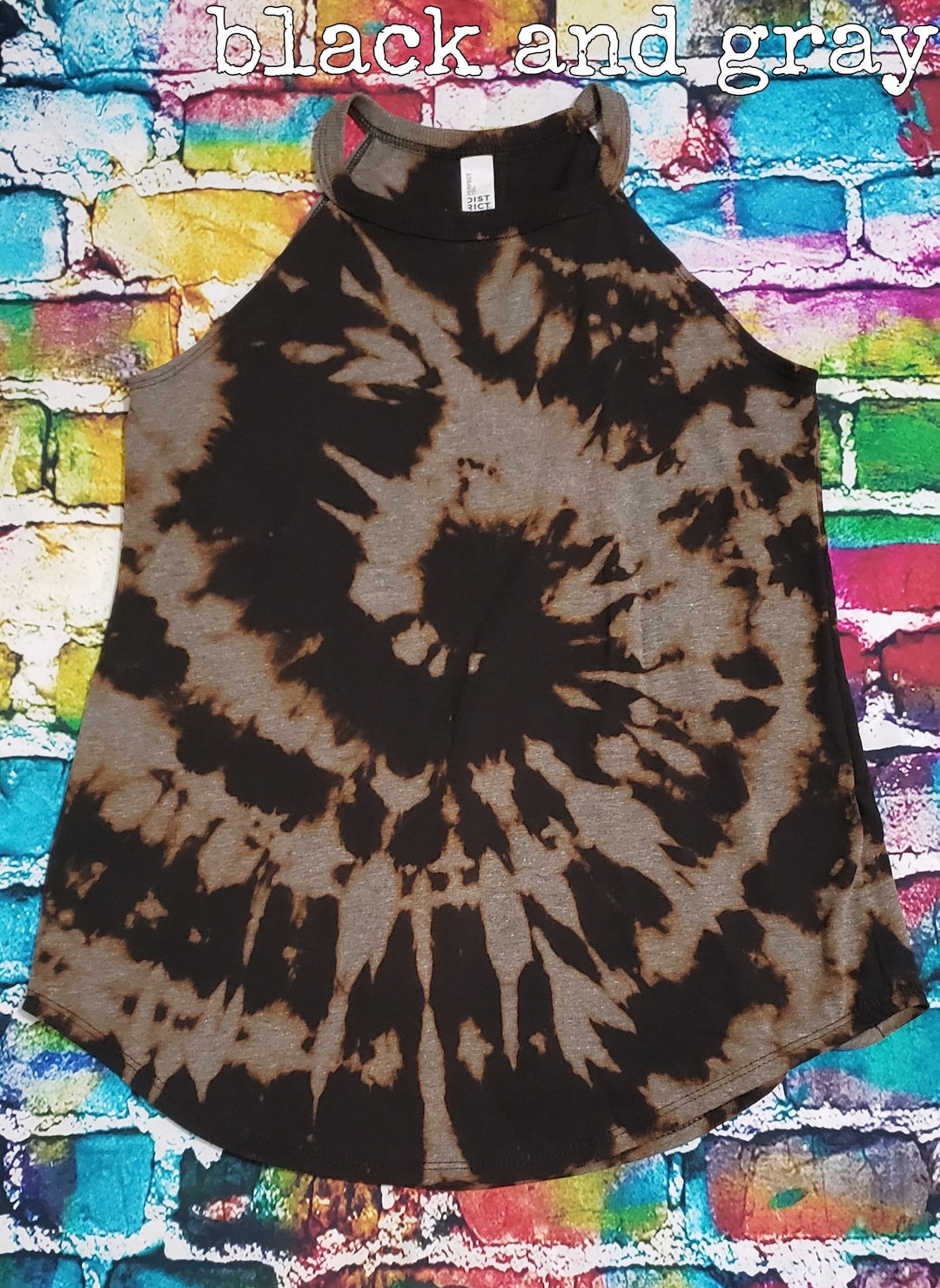 Funky Reverse Tie Dye Rocker Tank - Etsy