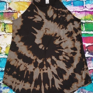 Funky Reverse Tie Dye Rocker Tank