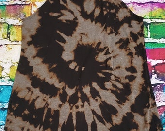 Funky Reverse Tie Dye Rocker Tank