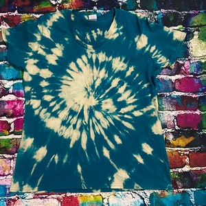 Funky Reverse Tie Dye V Neck Shirt