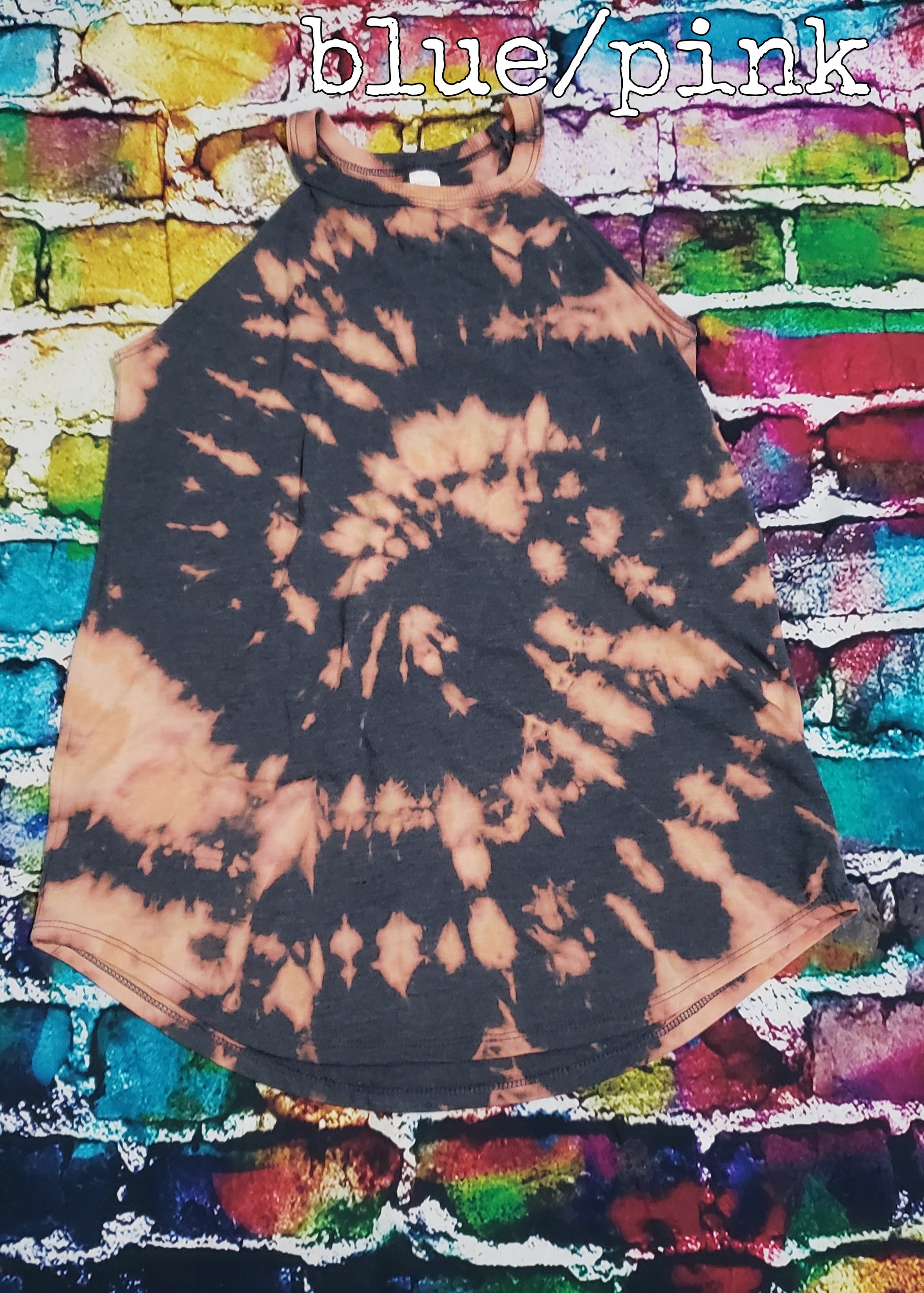 Funky Reverse Tie Dye Rocker Tank - Etsy