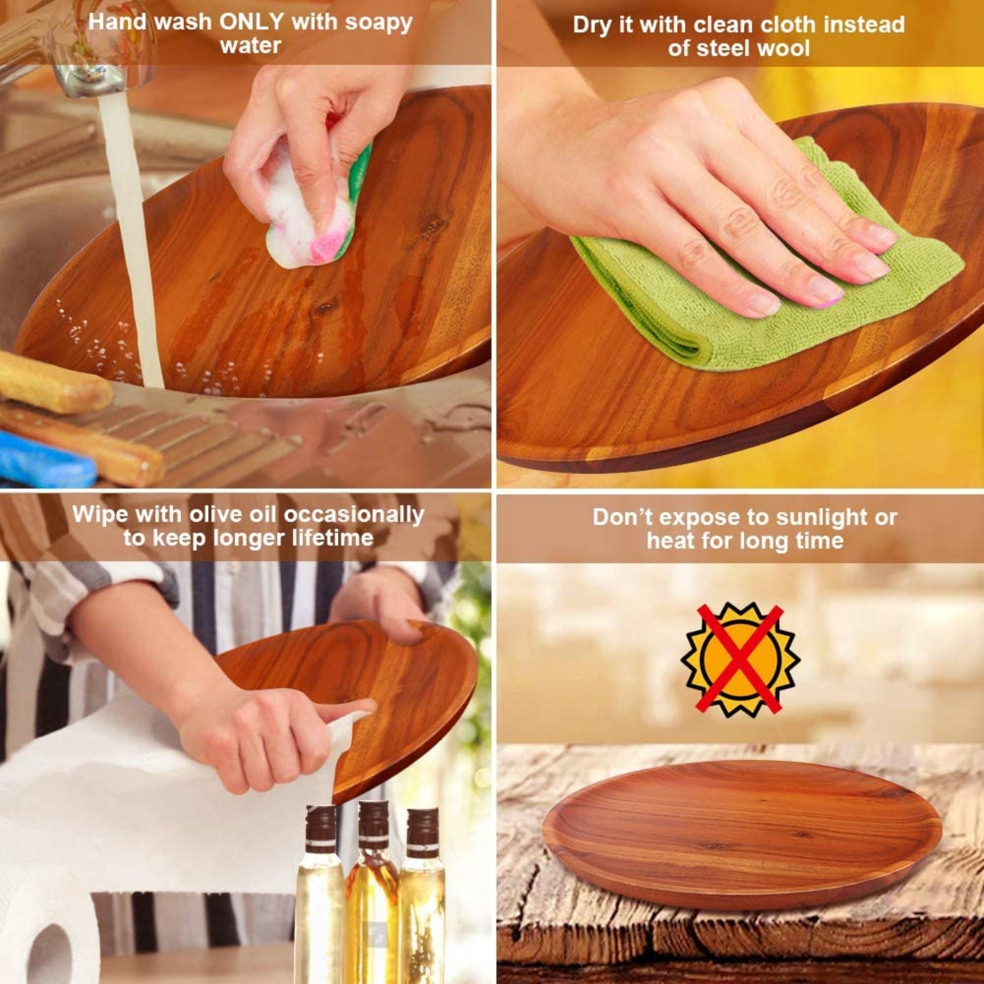 Beautiful 12 Piece Wood Dinnerware Set 4 Bowls 4 Dinner Etsy