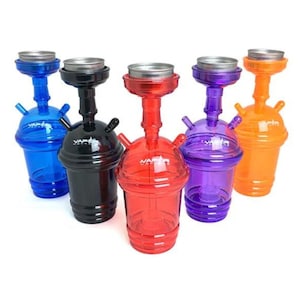 New Portable Hookah Travel Cup With LED Light Party Hookah Easy to Use Complete Set