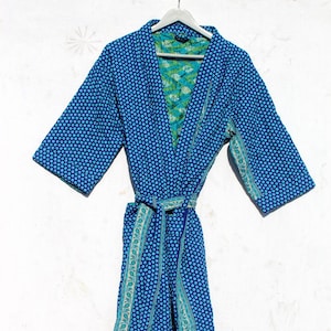 Old silk sari quilted kimono women wear vintage coat festival fashion hand made silk fabric cotton kimono jacket