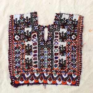 Gola bordada estilo boho vintage Banjara, gola bordada Banjara, tecido Banjara, aplique para design de vestidos