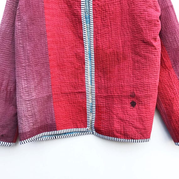 Handmade Kantha Jacket: Recycled Indian Cotton Qu… - image 7