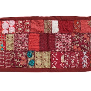Patchwork Table Runner Indian Tapestry Patchwork Runner, Vintage Table Runner, Table Topper, Boho Table Runner, Patch Work,Table Runner