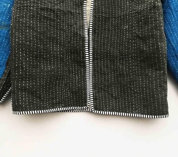 Patchwork Kantha Jacket: Handmade Bohemian Quilte… - image 3