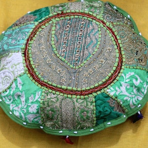 Floor pillow Boho round, floor cushion,meditation cushion cover, Handmade Cover, Throw Sofa, Home Decor, Cotton Patchwork, Sofa Sham Decor,