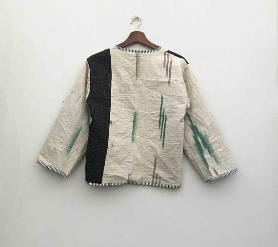 Patchwork Kantha Jacket: Handmade Bohemian Quilte… - image 7