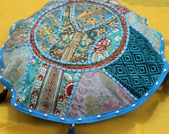 Meditation cushion "Masala" Floor pillow cover | Indian floor seating | round floor cushion COVER - hippie boho cushion seating