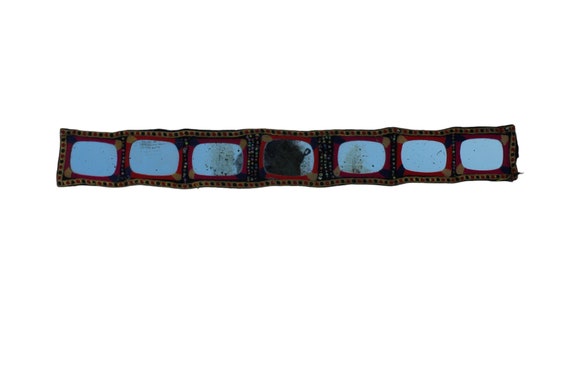 Ethnic Afghan Belt with Vintage Mirror  and Butto… - image 2