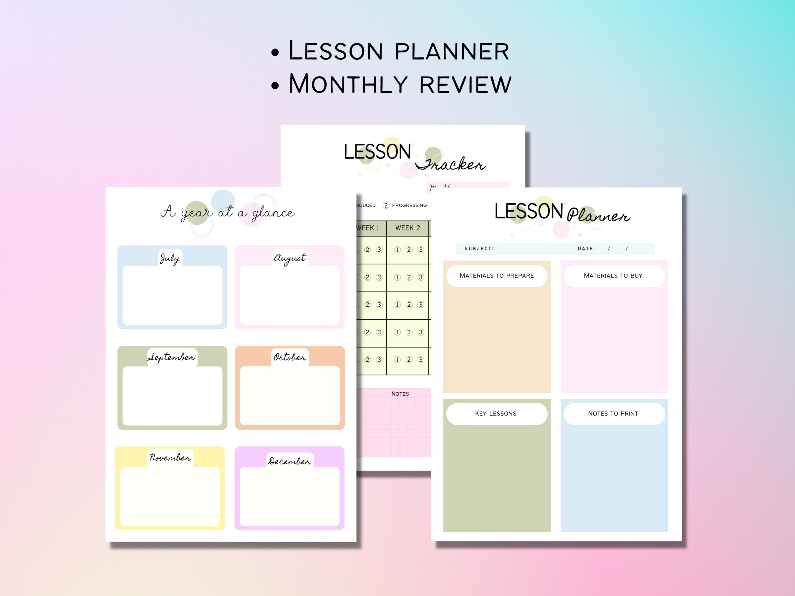 Teacher Planner Preschool Digital Printable Planner happy Etsy