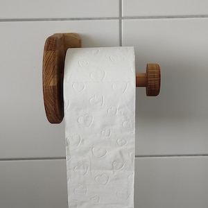Porta carta igienica in legno, porta rotolo carta igienica