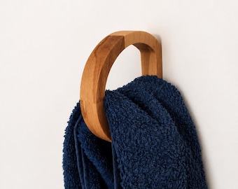 Handtuchhalter Ring aus Holz / Handtuchring / Handtuchhalter kleben / Handtuchhalter ohne bohren