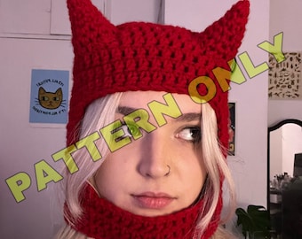 Crochet Devil Hat - PATTERN ONLY