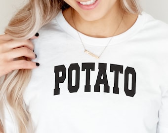 Potato T-Shirt, Potato Shirt, Funny Potato Shirt, Potato Lover, Potato Gift, Potato Costume, Mashed Potatoes, Fries, Funny Potato Shirt