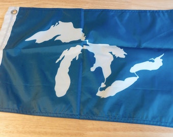 Great Lakes Flag, Michigan Flag, Ontario Flag, Wisconsin Flag, HOMES Flag, Fresh Lakes Flag, Michigan Pride Flag, Double Sided 1 x 1.5 feet