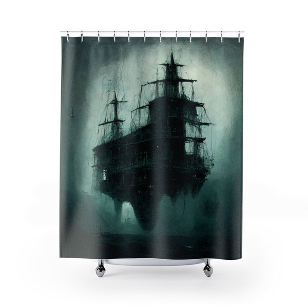Scary Shower Curtain Etsy