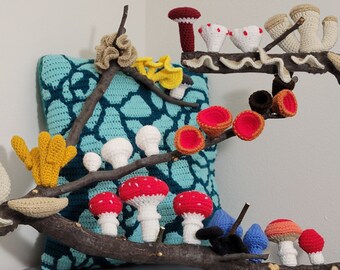 Mushroom Pattern Pack Crochet PDF Pattern - 16 types of mushrooms