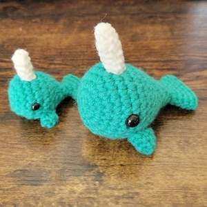 Whale and Narwhal (2 sizes) PDF Pattern