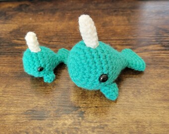 Whale and Narwhal (2 sizes) PDF Pattern