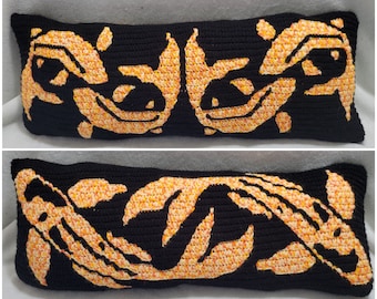 Koi Swirls Pillow Mosaic Crochet PDF Pattern