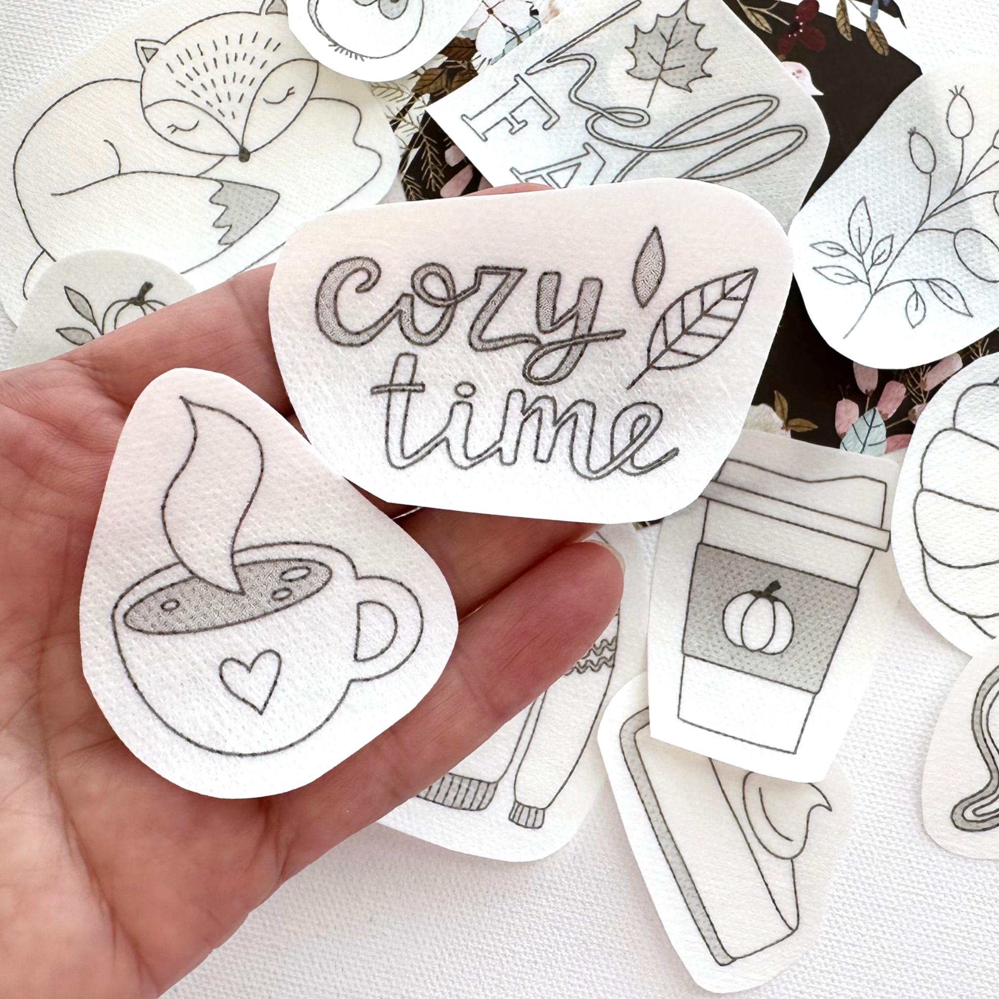 Fall Hand Embroidery Pattern, Printable Stick and Stitch Design ...