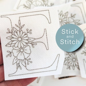 Mountains Peel Stick and Stitch Hand Embroidery Patterns Natural