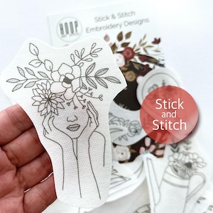 Blühende Blumen Stick und Stitch Stickmuster, Stickmuster zum Aufbügeln, Stickmuster zum Aufbügeln, Stickmuster zum Aufbügeln, Stickmuster zum Aufbügeln
