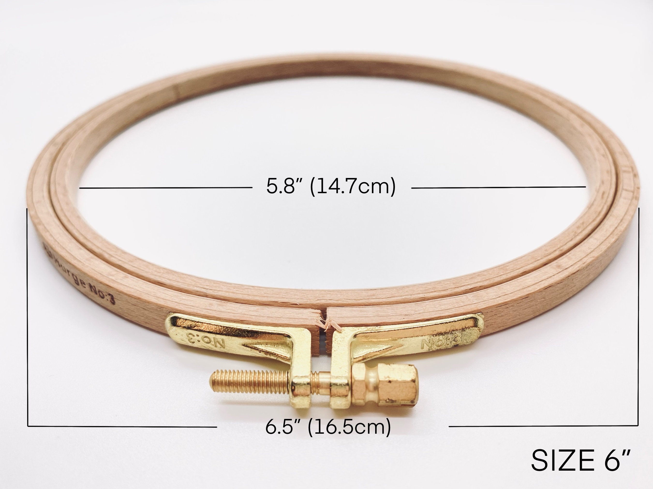Nurge Premium Beuken Hout Goud Sluiting Quilting Hoop 12 Inches/31cm Diameter - 16mm Dikke