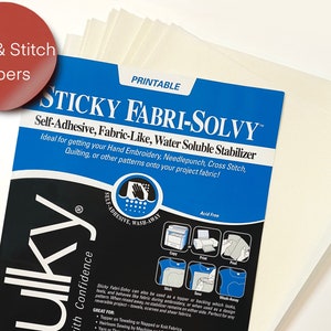 Sulky Fabri Solvy, Printable Stabilizer, Stick and Stitch Paper