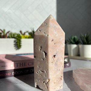 5&quot; Pink Amethyst Tower | Pink Amethyst | Tower Obelisk | Crystal Decor | Healing Crystals | Home Decor | Spiritual Gift | Crystal Gift