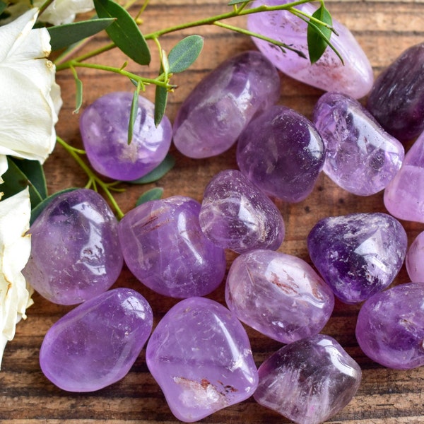 Amethyst Crystal Tumbled |  Healing Crystal For Intuition | Tumbled Stones | Metaphysical Crystals | Home Decor | Genuine Crystals