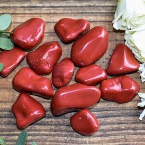 Red Jasper Tumbled Stone | Healing Nurturing Stability | Metaphysical Crystal | Natural Healing Stones | Tumbled Crystals | Pocket Stones