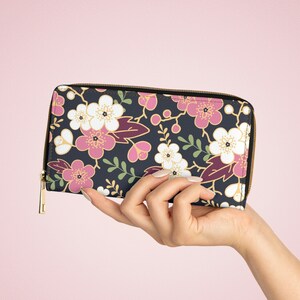 Cherry Blossoms Personalized Women's Wallet Floral Style Female Purse Long  Wristlet Wallets Party Clutch Billeteras for Girls - AliExpress
