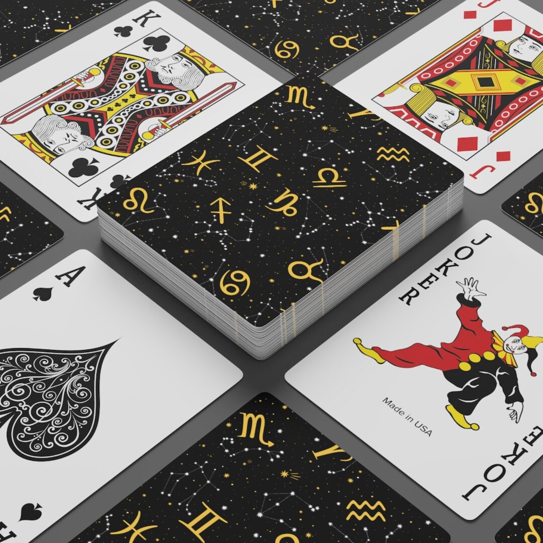 Zodiac Custom Poker Cards, Zodiac Card Set, Custom Card Set, Zodiac