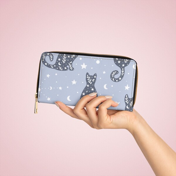 Celestial Magic Kitty Zipper Wallet