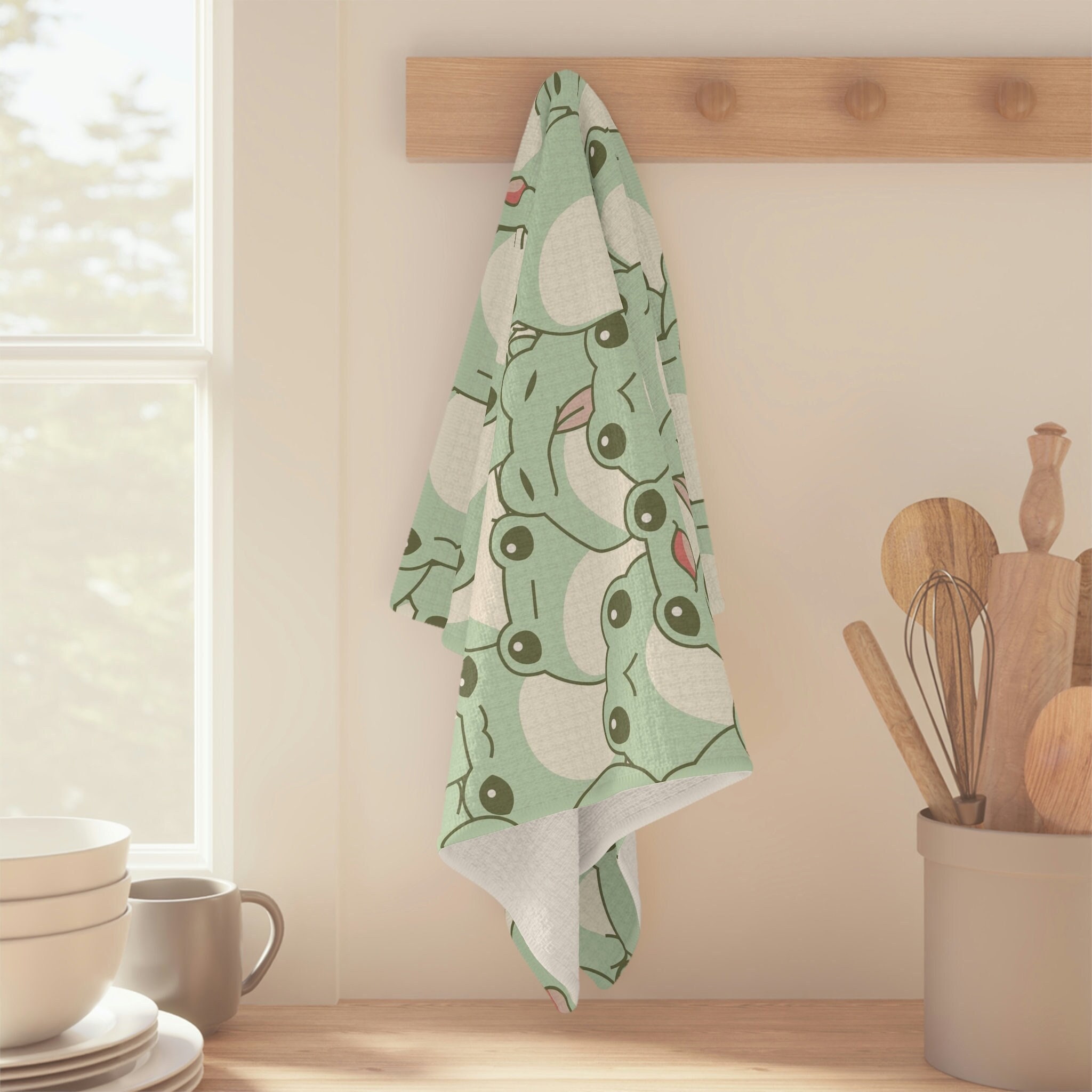 Chrysanthemum Flour Sack Towel - Floral Tea Towels - Pink Chrysanthemu –  Running Frog Studio