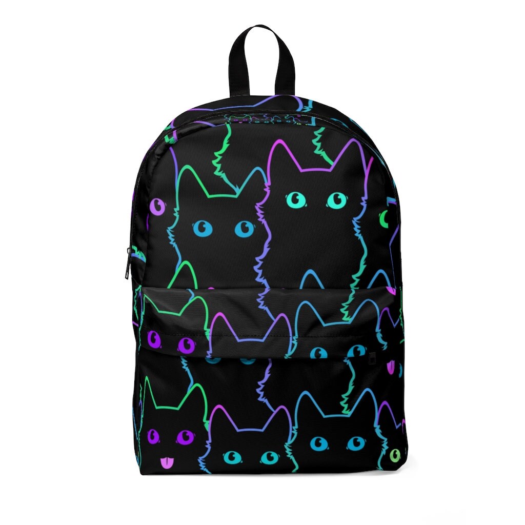 Beginterest Black Cat Backpack with Lunch Bag for School Boys Girls Cute  Animal Backpack Set of 2